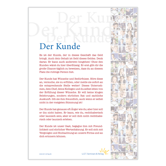 Der Kunde - Credo des Verkaufs