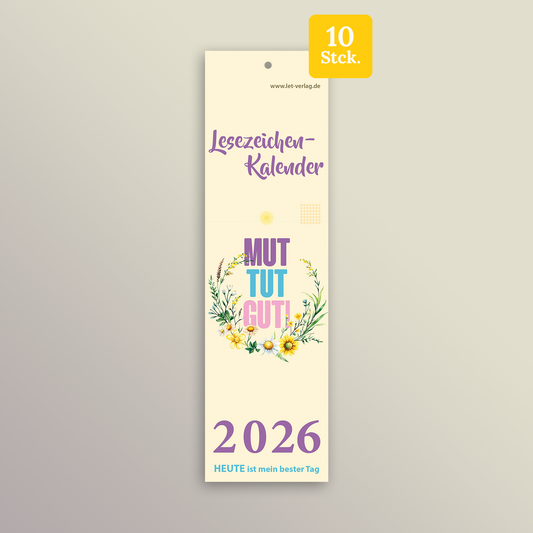 Lesezeichenkalender 2026 - 10er-Set