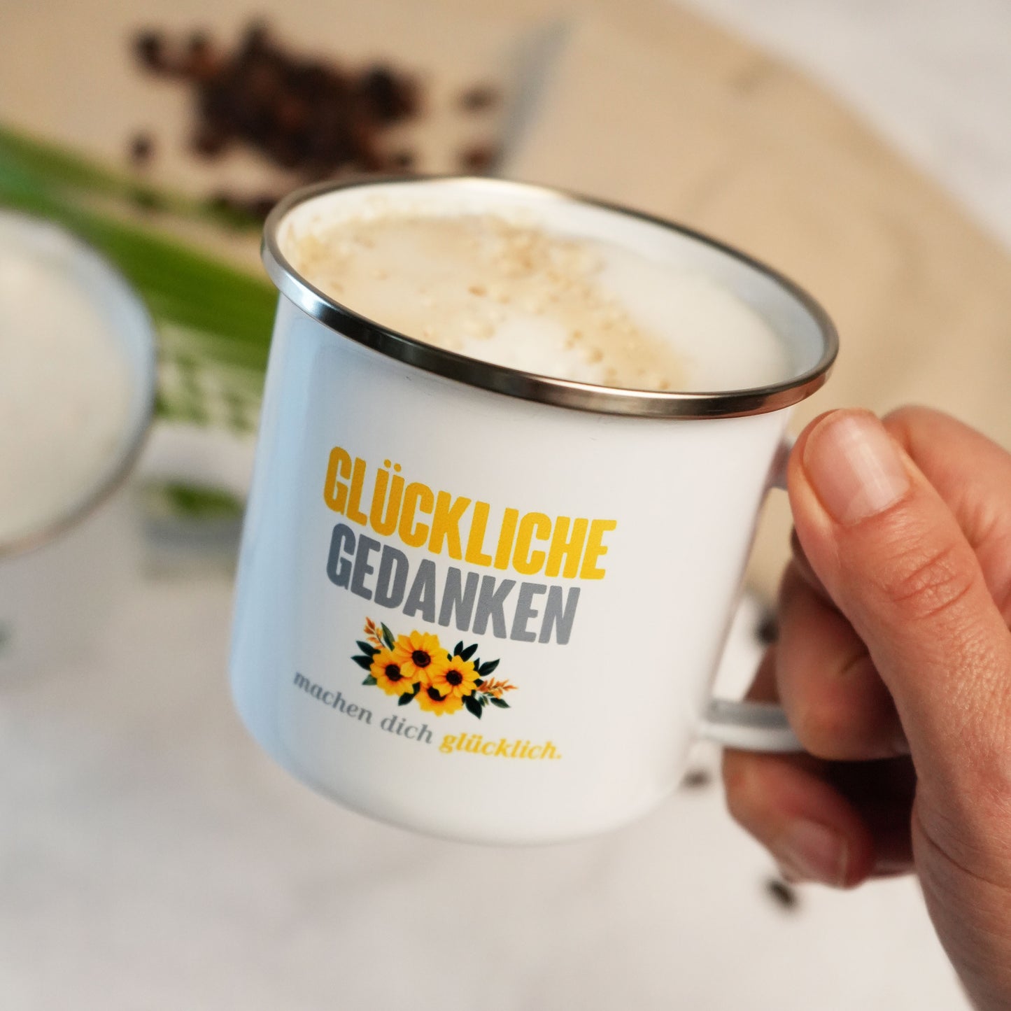 HEUTE ist mein bester Tag - Emaille-Tassen- 2er-Set