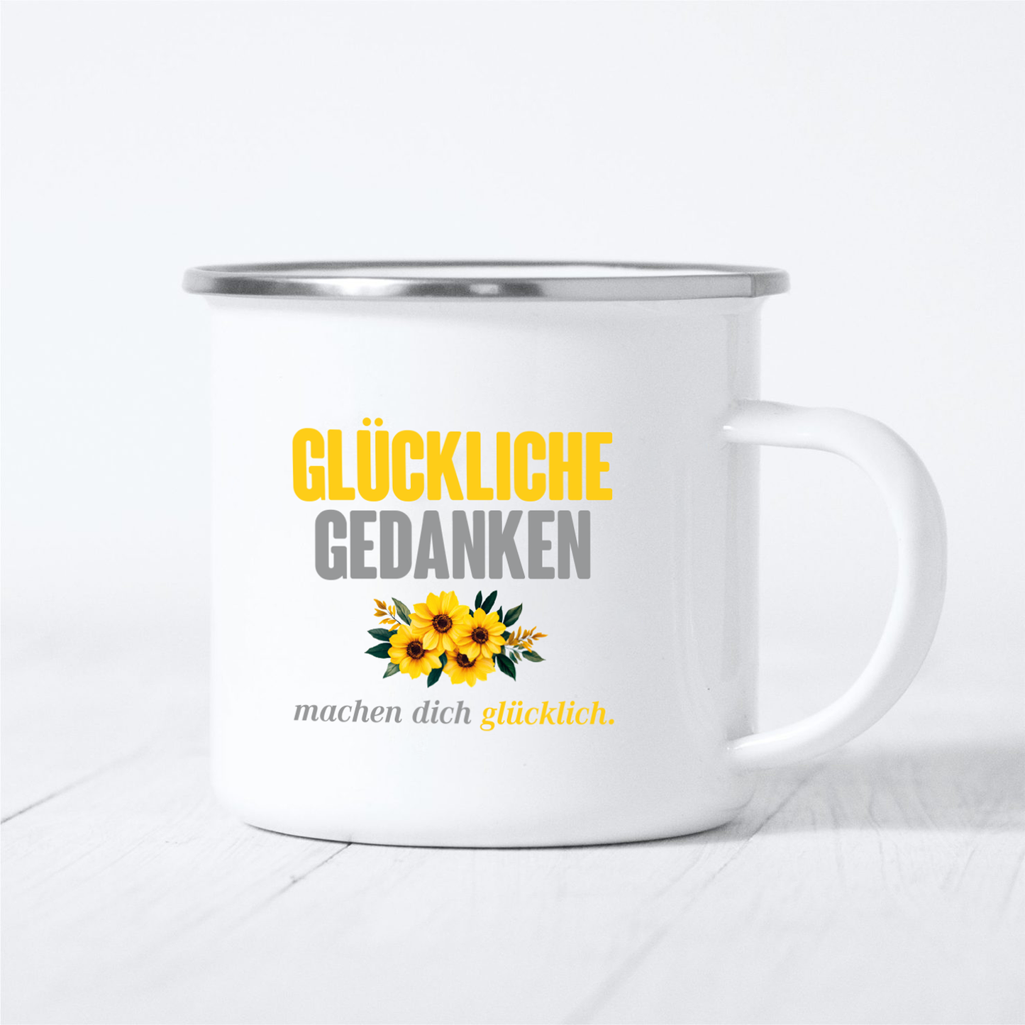 HEUTE ist mein bester Tag - Emaille-Tassen- 2er-Set