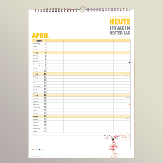 Familienkalender DIN A3