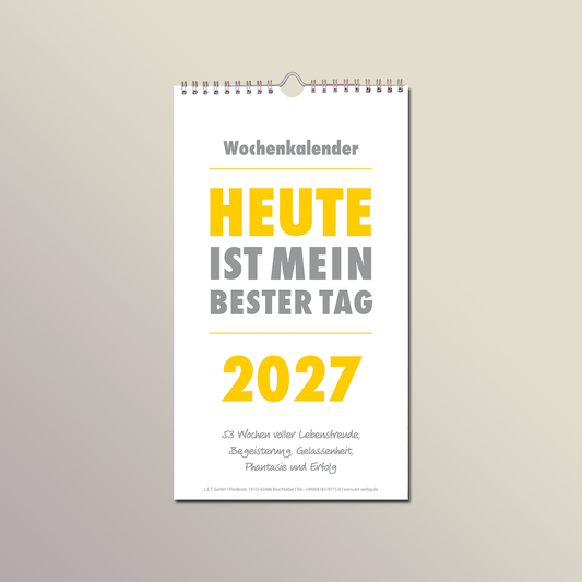 Wochenkalender 2027 mit 27 Postkarten