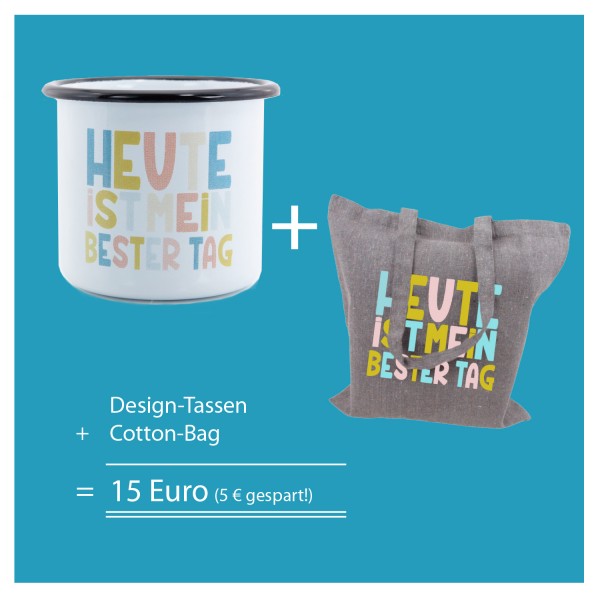 Design-Tasse + Cotton-Bag